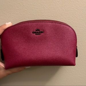 Maroon Coach purse/make up bag